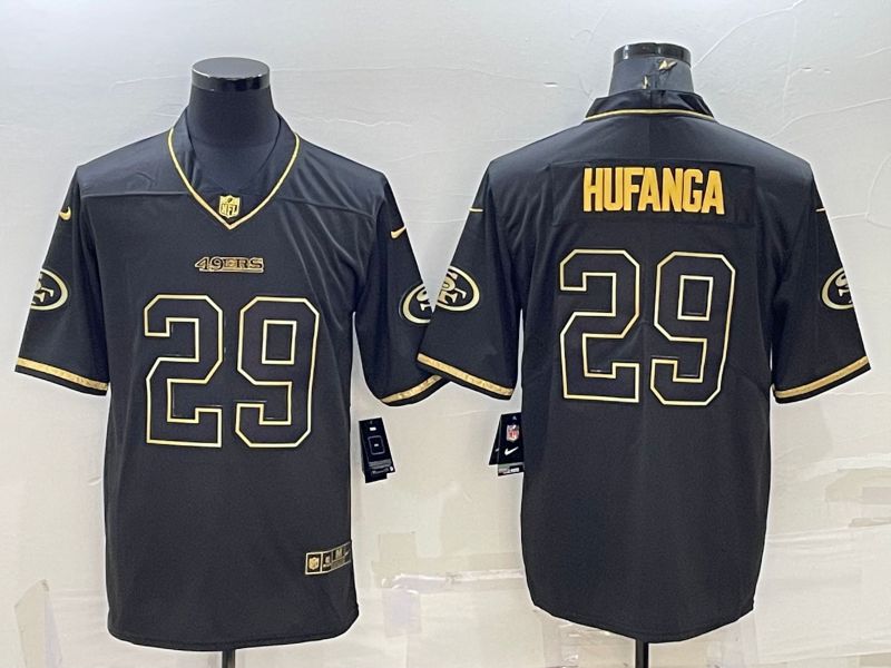 Men San Francisco 49ers #29 Hufanga Black Gold 2022 Nike Limited Vapor Untouchable NFL Jersey->carolina panthers->NFL Jersey